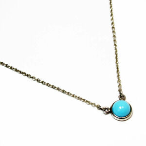 Tiffany Co By the Yard Turquoise Blue Necklace Sterling Silver